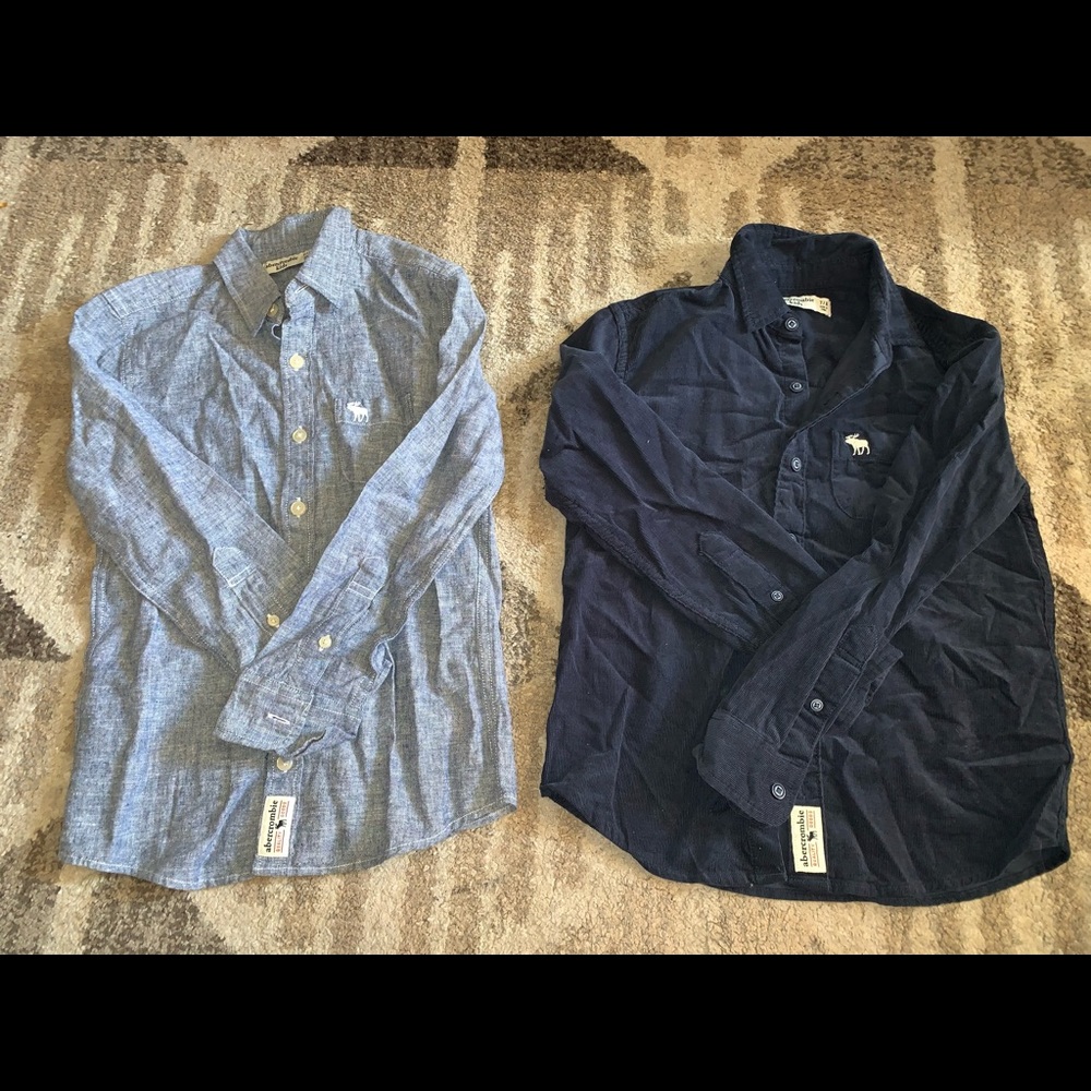 2 button-up long sleeve dress shirts